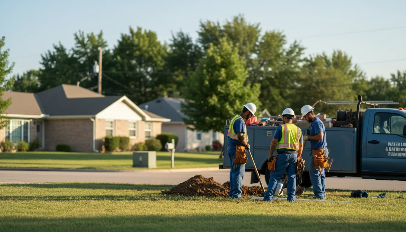 Residential water line and bathroom plumbing service in Albion, IN